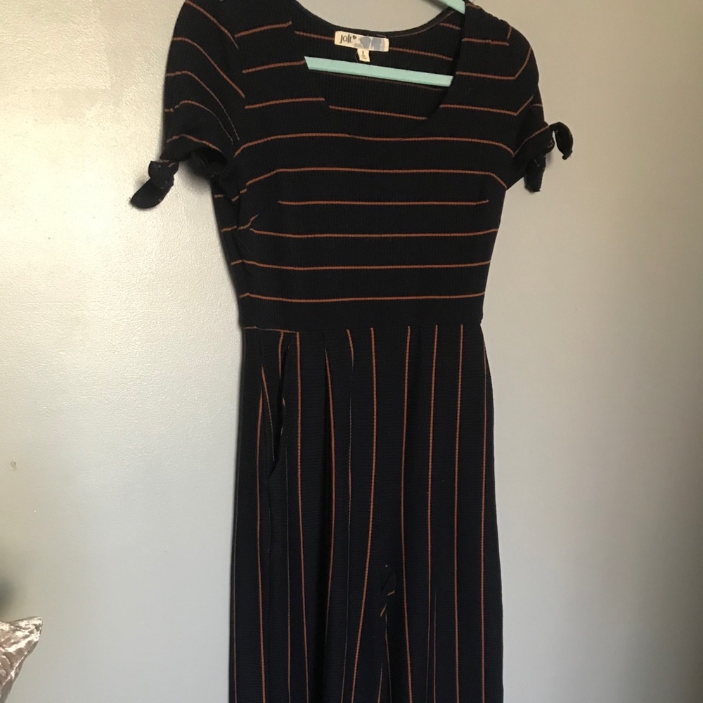 Long striped jumpsuit